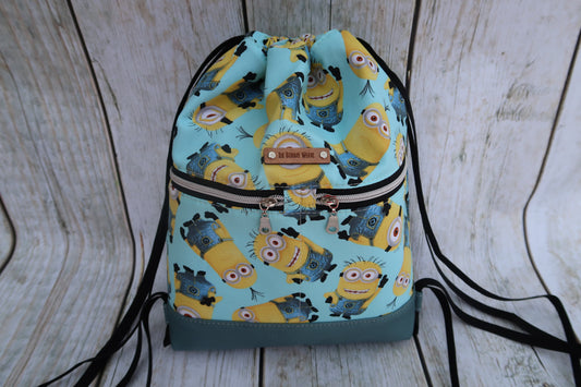 Yellow Helpers Drawstring Backpack